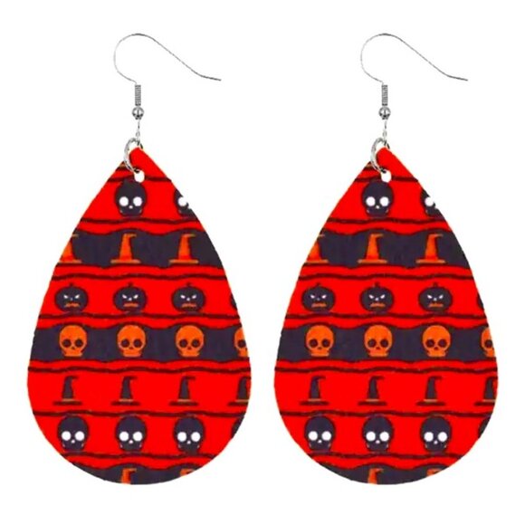 Halloween Double Sided Printed Earrings - Picture 1 of 2